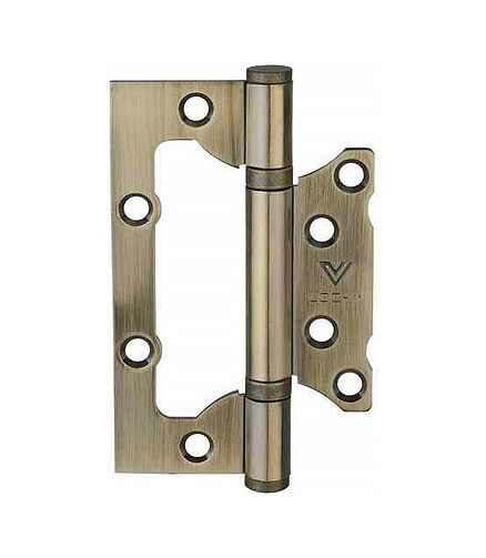 Петля дверная накладная универсальная LOCKIT 100*75 (AB) (уп=2шт) 438x503 в Материке