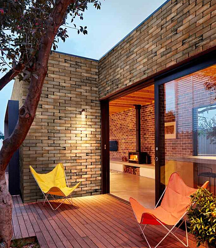 Плитка фасадная Beryoza Ceramica BRICK HOUSE 7,5x25см 0,79м2 цвет коричневый 438x503 в Материке
