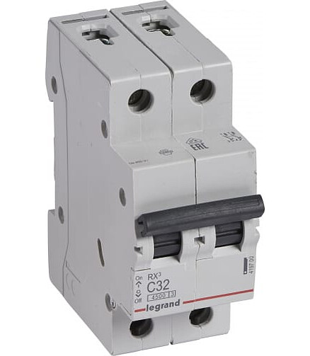 Выключатель автоматический LEGRAND RX3 2П 32A 438x503 в Материке - Вариант 2