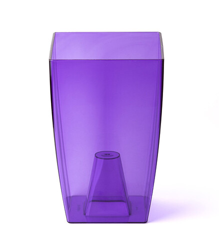 Ваза для орхидей OptimPlast большая (12,5x19,5см) пластик пр.-фиолетовый Т3107 438x503 в Материке
