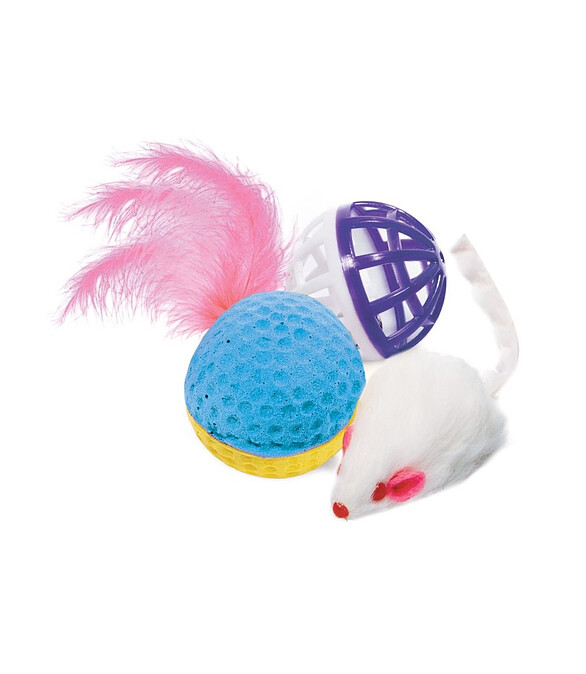 Набор игрушек для кошек Triol "Мяч, мышь, шар" (d4 см/4,5см/d4 см) 586x674 Набор игрушек для кошек Triol "Мяч, мышь, шар" (d4 см/4,5см/d4 см) 586x674 в Материке