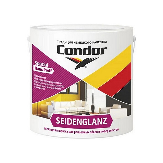 Краска Condor Seidenglanz TR шелк/матовая, 2,5кг 620x620 в Материке