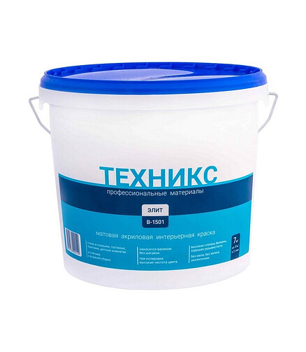 Краска ТЕХНИКС Элит белая, 7кг 438x503 в Материке
