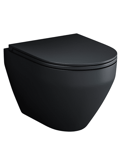 Унитаз SPIRIT V2.0 FlashClean подвесной черный-мат с сиденьем Duroplast S-Close 495x660 Унитаз SPIRIT V2.0 FlashClean подвесной черный-мат с сиденьем Duroplast S-Close 495x660 в Материке