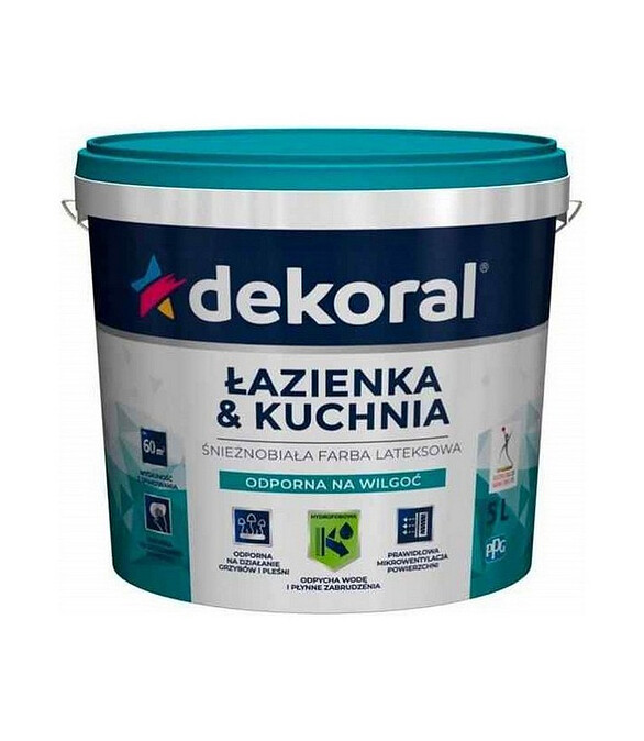 Краска Dekoral MALEINAK PLUS для кухонь и ванн, 5л 586x674 Краска Dekoral MALEINAK PLUS для кухонь и ванн, 5л 586x674 в Материке