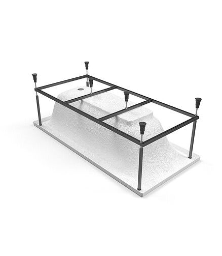Ванна акриловая прямоуг. SMART 170x80см правая (ультра белая) без ножек 438x503 в Материке - Вариант 3