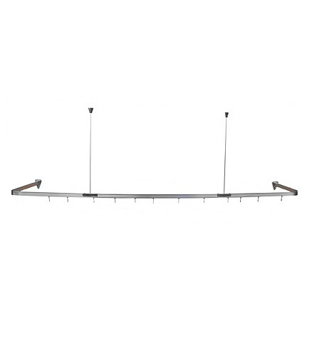 Карниз для ванной HANSEN H9502 гибкий 300см(3х100) серебро 438x503 в Материке