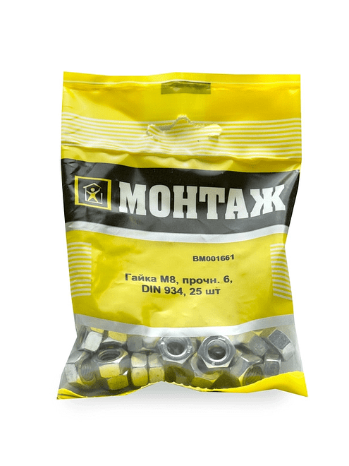 Гайка М8, цинк, прочн. 6 DIN 934 (уп=25шт)_МОНТАЖ_BM001661 495x660 Гайка М8, цинк, прочн. 6 DIN 934 (уп=25шт)_МОНТАЖ_BM001661 495x660 в Материке