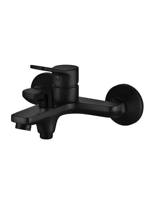 Смеситель BEIRUT BLACK BU54B (для ванны, кор.излив) с душ.комплектом 495x660 Смеситель BEIRUT BLACK BU54B (для ванны, кор.излив) с душ.комплектом 495x660 в Материке