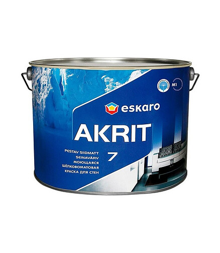 Краска Eskaro Akrit-7 шелк/матовая 9,5л 438x503 в Материке