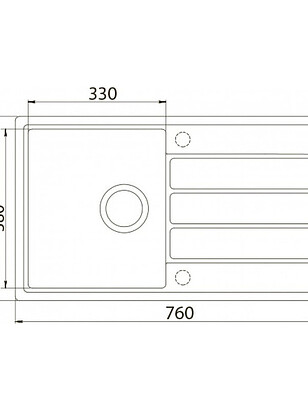 Мойка ZORG ECO-3-B 760x440мм черная (без сифона) 238x286 в Материке - Вариант 2