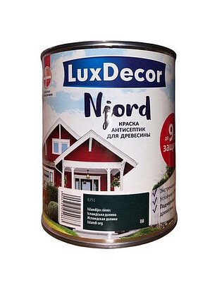 Краска LuxDecor Njord антисептик д/древесины Исландская долина, 0,75л 238x286 в Материке