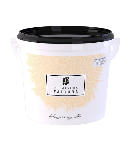 Грунтовка PRIMAVERA Fattura фактурная белая, 1,3кг 438x503 в Материке