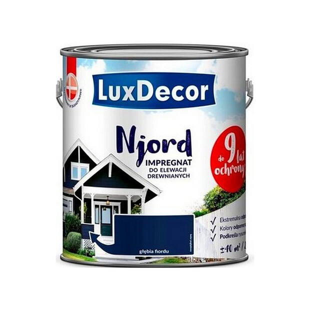 Краска LuxDecor Njord антисептик д/древесины Далекий фьорд 0,75л