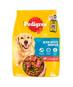 Корм для взрослых собак всех пород PEDIGREE Говядина (600г)