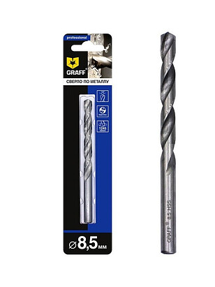 Сверло по металлу GRAFF 8,5мм 238x286 в Материке