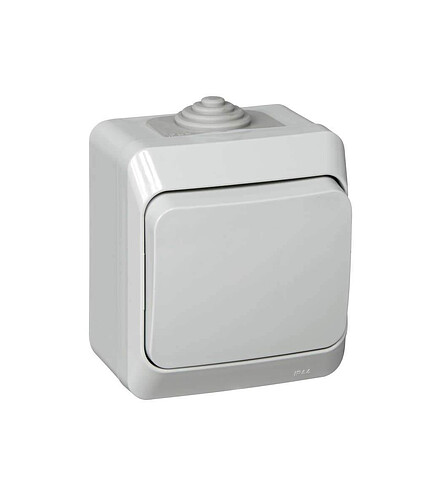 Выключатель ЭТЮД BA10-041C 1кл. IP44 серый 438x503 в Материке