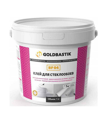 Клей Goldbastik для стеклообоев, 1л 438x503 в Материке