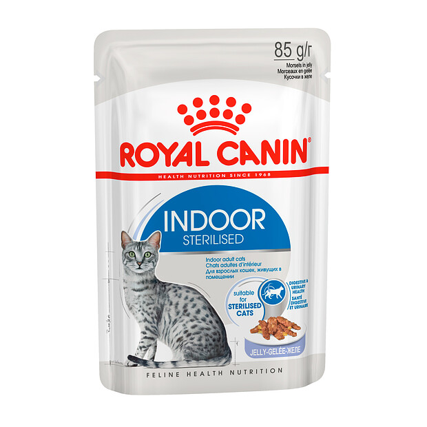 Корм для кошек кусочки в желе INDOOR STERILISED in JELLY (85г) Royal Canin