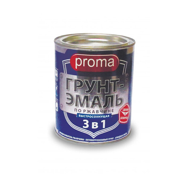 Грунт-эмаль proma ФА-61 3 в 1 серебристая 0,7кг 620x620 в Материке