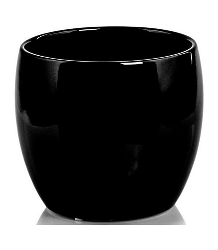 Горшок PIANO (23х23см) керамика черный арт.31.070.23 438x503 в Материке
