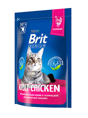 Корм для кошек Brit Premium курица (0,4кг) 238x286 в Материке