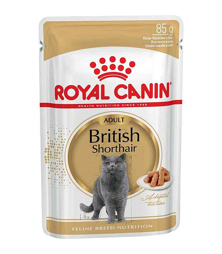 Корм для кошек Royal Canin British Shorthair кусочки в соусе (85г) 438x503 в Материке