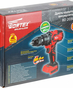 Шуруповерт без акк. WORTEX ALL1 BD2030DLi б/щет. 18В 80Нм Solo