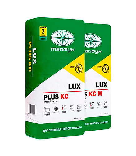 Клей LUX PLUS КС1 для утеплителя и армирующей сетки, 25кг 438x503 в Материке