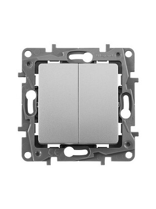 Выключатель прох. Legrand ETIKA 672412 2кл. алюмин. 238x286 в Материке