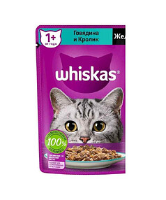 Корм для кошек WHISKAS говядина и кролик, желе (75г) 238x286 в Материке