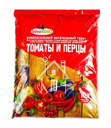 Грунт bonaAGRO для томатов и перцев (10л) 438x503 в Материке