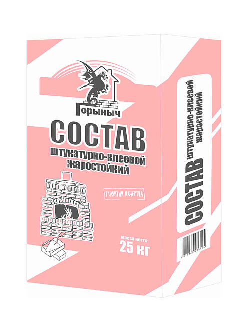 Состав Горыныч штукатурно-клеевой жаростойкий, 25кг 495x660 Состав Горыныч штукатурно-клеевой жаростойкий, 25кг 495x660 в Материке