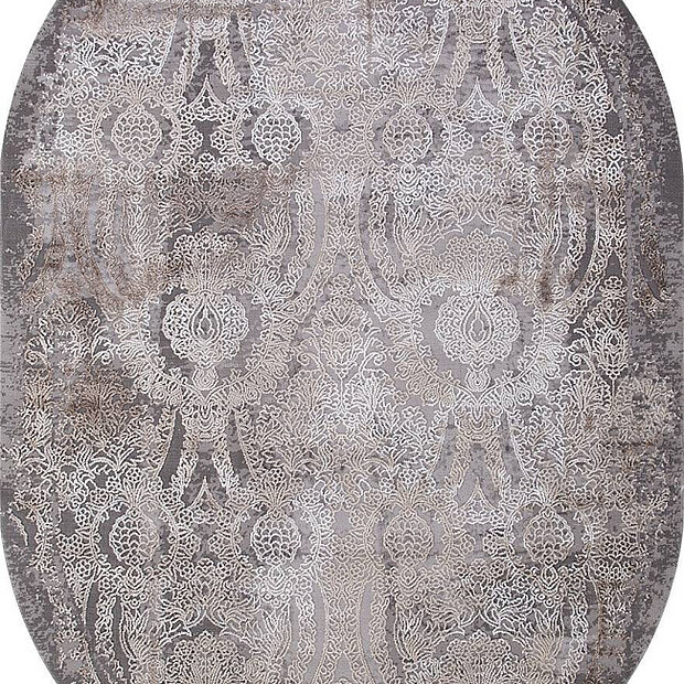 Ковер ARMINA 03801A Grey/Brown 80*150, овал