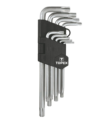 Набор ключей Torx TOPEX TR10-TR50 удлин. 9шт. 438x503 в Материке