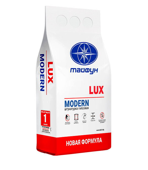 Штукатурка Тайфун LUX MODERN гипсовая, 5кг 586x674 Штукатурка Тайфун LUX MODERN гипсовая, 5кг 586x674 в Материке