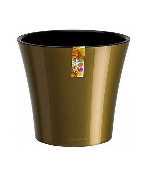 Кашпо ARTE с автополивом (16,5x15см) пластик золотой ART20GLD/BL 495x660 Кашпо ARTE с автополивом (16,5x15см) пластик золотой ART20GLD/BL 495x660 в Материке