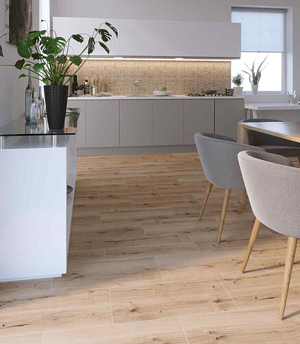 Керамогранит Cersanit WOODHOUSE 29,7х59,8см 1,77м2 цвет темный беж 438x503 в Материке