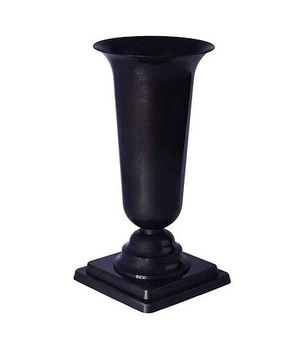 Вазон для цветов DAMA (16,8x34,5см) пластик графитовый с подставкой 1062-025 438x503 в Материке