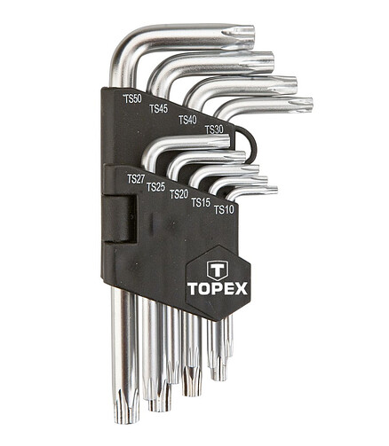 Набор ключей Torx TOPEX TS10-TS50 9шт. 438x503 в Материке
