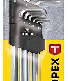 Набор ключей 6-гр. TOPEX 35D956 1,5-10мм удлин. 9шт/уп.