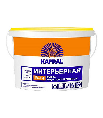 Краска Kapral В-14 матовая, 15кг 438x503 в Материке