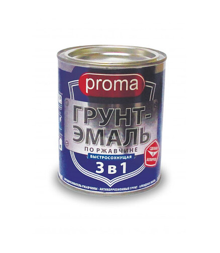 Грунт-эмаль proma ФА-61 3 в 1 светло-серая, 0,8кг 438x503 в Материке