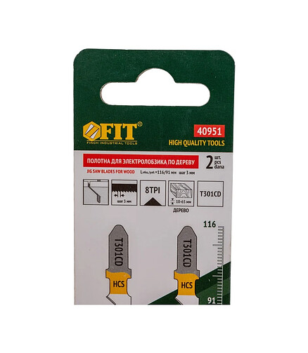 Пилка д/лобзика по дереву FIT T301CD 2шт. 438x503 в Материке - Вариант 2