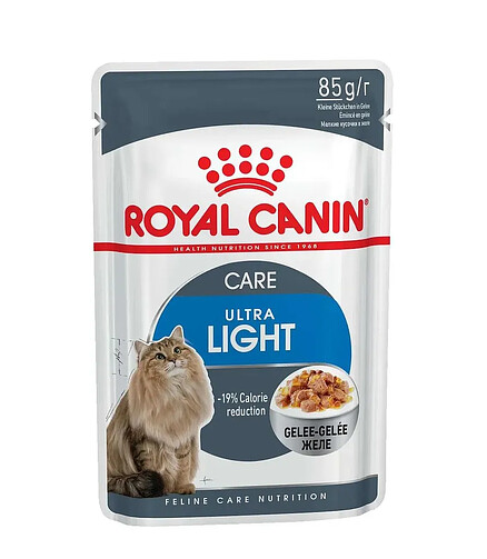 Корм для кошек Royal Canin Light Weight Care кусочки в желе (85г) 438x503 в Материке