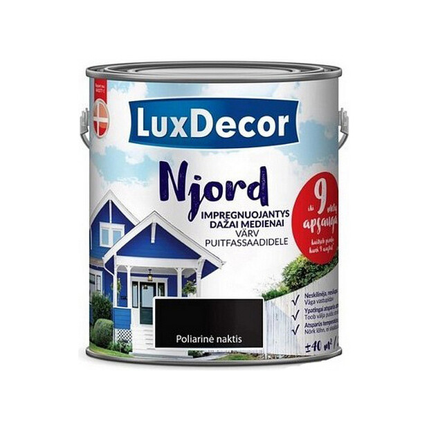 Краска LuxDecor Njord антисептик д/древесины Полярная ночь 2,5л