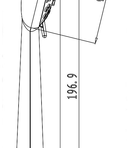 Лейка для душа LМ0616С, 105х252мм. 438x503 в Материке - Вариант 2
