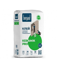 Клей Bergauf Keramik Pro усиленный д/керамической плитки 25кг 238x286 в Материке