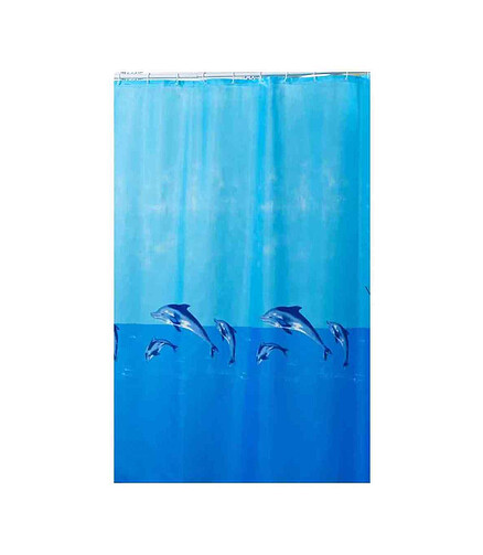 Штора для ванной комнаты WHALE 180х200см (100% полиэстр) 438x503 в Материке