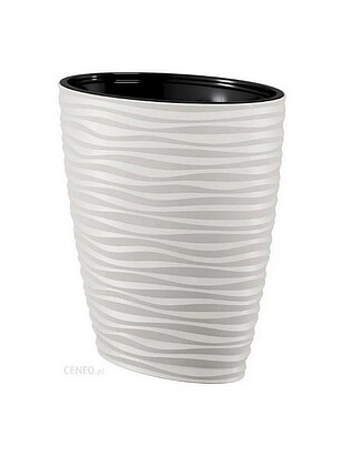 Кашпо SAHARA Dunes Ellipse с вкладышем (59x40x59см) пластик белый 3116-011 238x286 в Материке